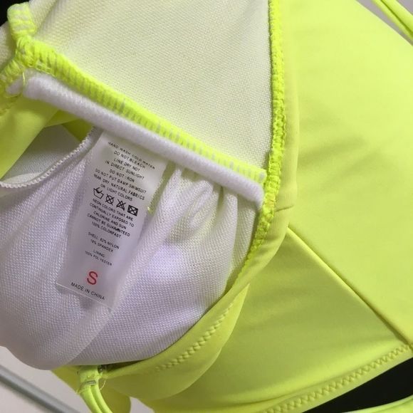 Neon Yellow One Piece Bathing Suit - Picture 5 of 6